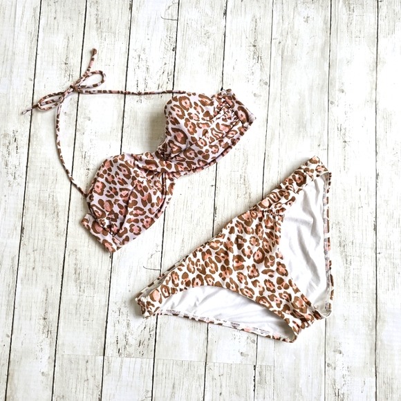 PINK Victoria's Secret Other - RARE VINTAGE Y2K Victoria's Secret PINK Leopard Cheetah Animal Print Bikini Set